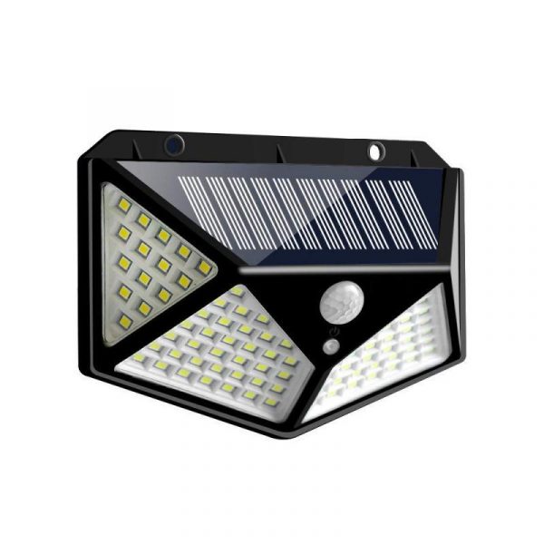 Four-Sided 100 LED Solar Power Wall Lights_4