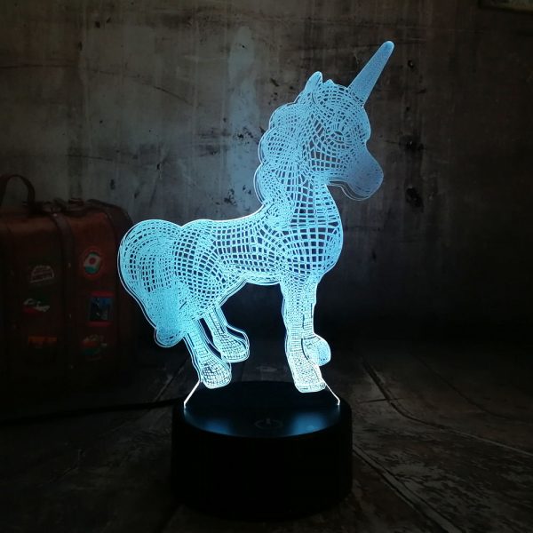 3D Unicorn Night Light with Remote Control_5