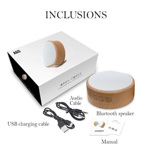 High-quality Heavy Bass Mini Portable Wireless Wooden Speaker_7