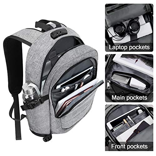 Waterproof Laptop Backpack with USB Port, Anti-theft_8