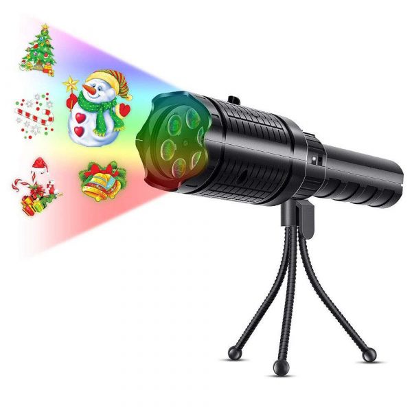 2-in-1 Handheld Portable Holiday 12 Slide Projector Light and Flashlight_0
