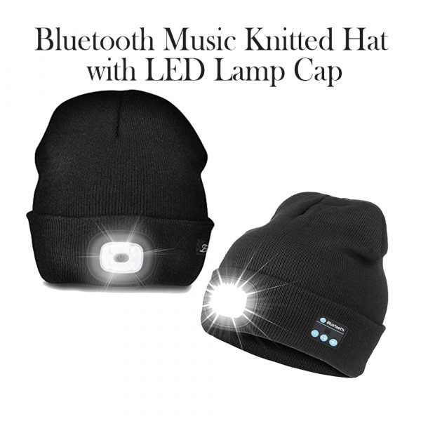 Bluetooth Music Knitted Hat with LED Lamp Cap_3