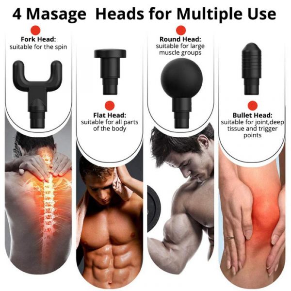 Mini Electric Massage Gun Deep Muscle Fascial Body Massager Gun Tissue Percussion Small Fitness Equipment Acid Relief Pain Relax_14