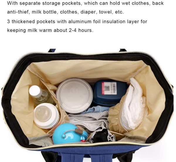 Large Capacity Nursing Nappy Backpack Handbag for Women and Travel_14
