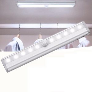 LED Night Light 6/10 LED Human Body Induction Detector for Home Bed Kitchen Cabinet- Battery Operated