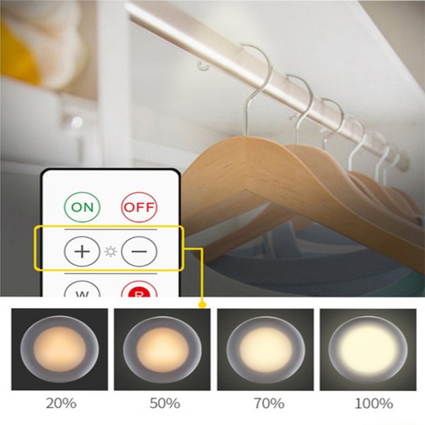 3 Remote Control Closet Wardrobe Cabinet Bedside Emergency LED Battery Operated Night Light_2