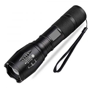 Waterproof Zoomable LED Ultra Bright Torch T6 Camping  Bicycle Flash Light- Battery Operated