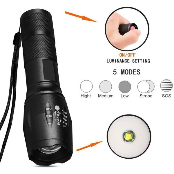 Waterproof Zoomable LED Ultra Bright Torch T6 Camping Light 5 Switch Fashion Bicycle Flash Light_8