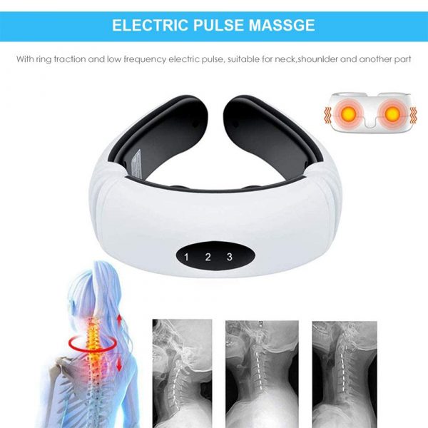 Infrared Heating USB Rechargeable Electric Neck Massager & Pulse Back with 6 Massage Modes for Pain Relief Health Care Relaxation Machine_9