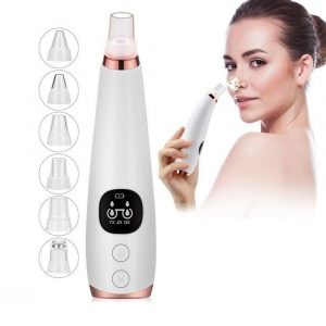 6 Nozzle Electric Acne Pimple Blackhead Remover for Face and Nose Vacuum- USB Charging
