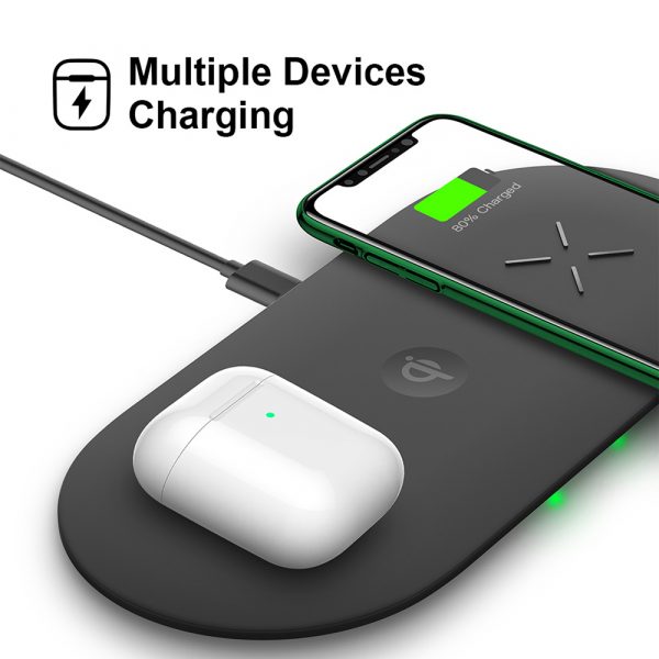 18W 3-in-1 Fast Charging Wireless QI Charger Pad for Apple, Samsung, Apple Watch and AirPods_9
