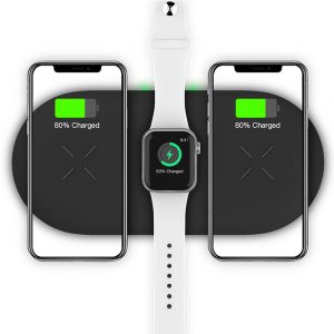18W 3-in-1 Fast Charging Wireless QI Charger Pad for Apple, Samsung, Apple Watch and AirPods