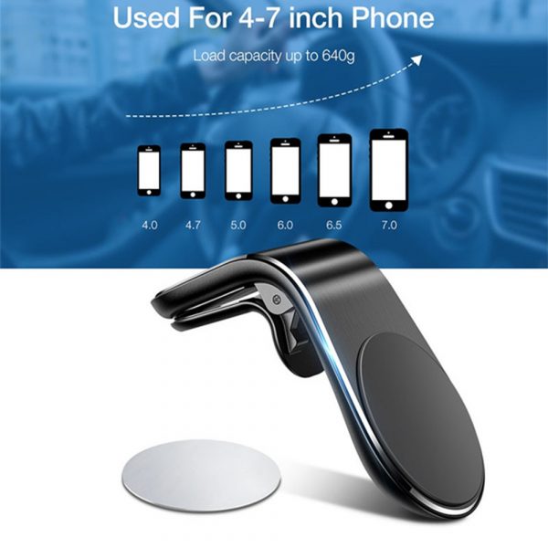 360 Degree Rotating Magnetic Car Phone Holder Stand for Xiaomi Redmi Note 5a Mi Note 8 Metal Air Vent Clip Type Magnetic Holder in-Car GPS Mount Holder_9