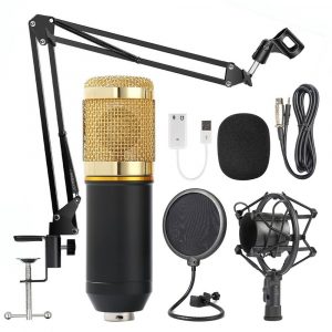 Karaoke Microphone BM-800 Studio Condenser Microphone for Broadcasting, Singing and Recording