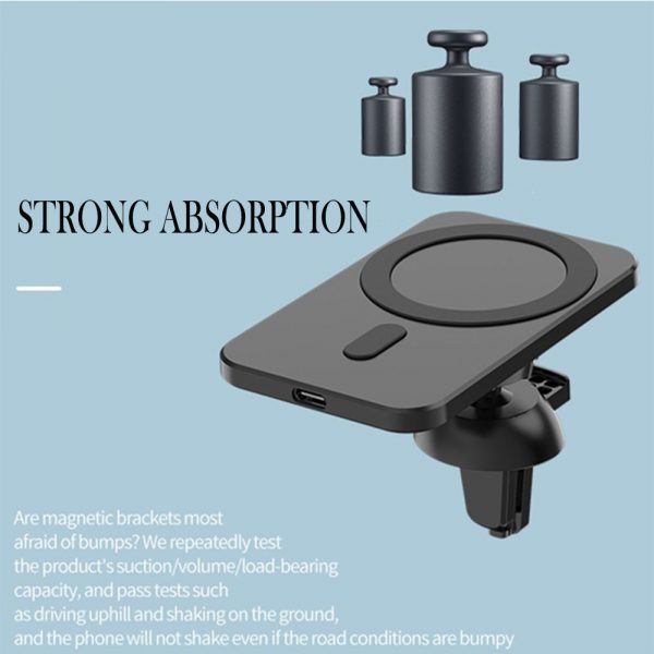 15W Fast Charging Magnetic Wireless Car Charger Stand Holder for QI Phones iPhone 12 Mini Pro Max_12