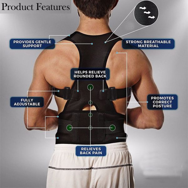 Belt Back Humpback Magnetic Posture Corrector for Men and Women_5