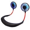 2-in-1 Hanging and Desktop Standing 360 Degree Adjustable Rechargeable Portable Neck Fan_0
