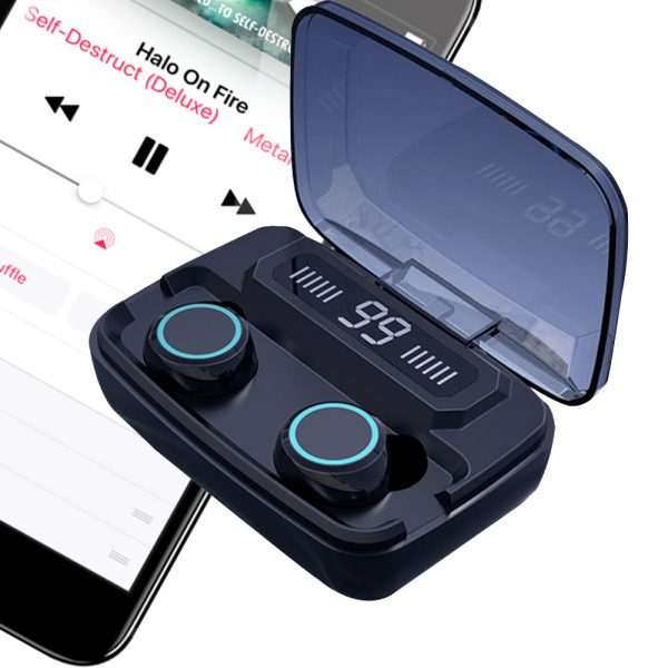 M11 Wireless In-Ear Sports Bluetooth 5.0 Headset with Digital Power Display and Charging Box_2
