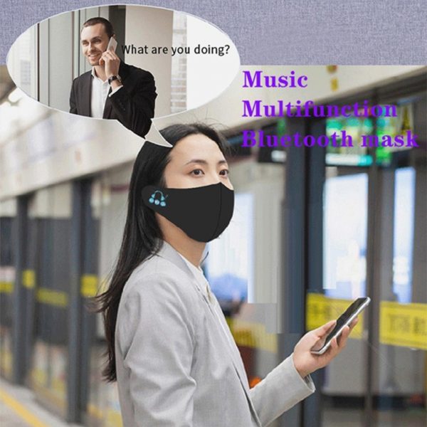 Washable Fabric Musical Bluetooth USB Rechargeable Unisex Face Mask_4