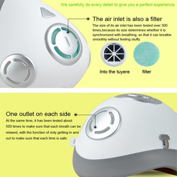 USB Rechargeable Personal Wearable Air Purifier Smart Electric Face Mask_5