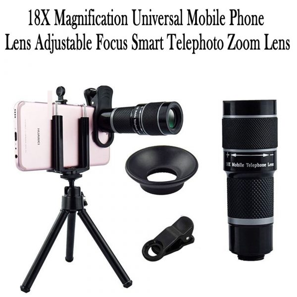 18X Magnification Universal Mobile Phone Lens Adjustable Focus Smart Telephoto Zoom Lens_3