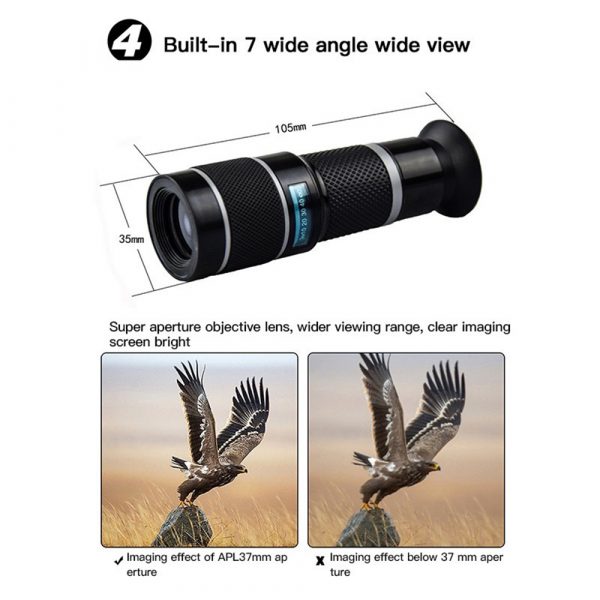 18X Magnification Universal Mobile Phone Lens Adjustable Focus Smart Telephoto Zoom Lens_7