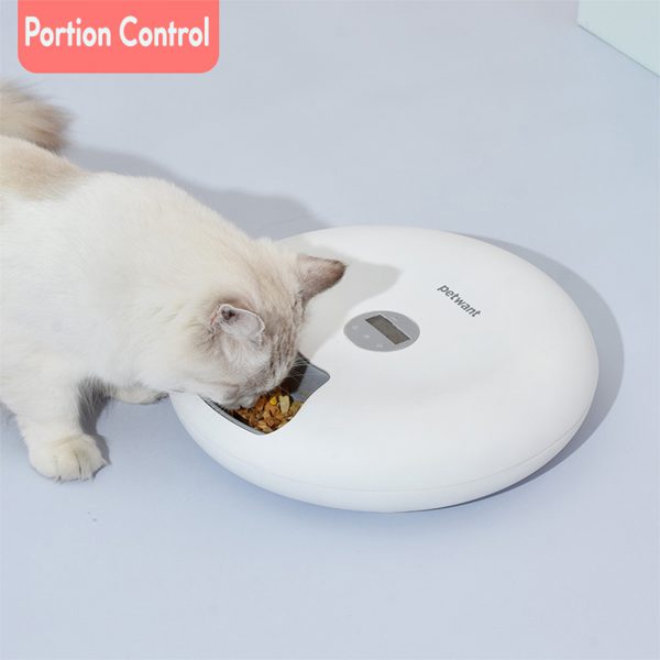 Intelligent Wet & Dry Food Dispenser 6-Compartments 180ml Cat and Dog Pet Auto-Feeder_5