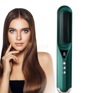 2-in-1 Hot Hair Comb Negative Ion Hair Straightener Curler- EU, UK, US Plug