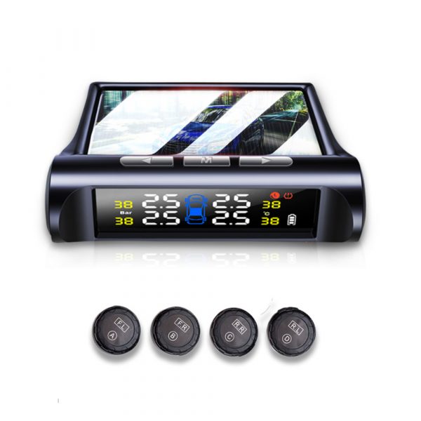 TPMS Solar Powered Wireless Tire Pressure Monitor External Tire Monitoring System_0