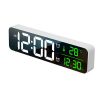 Plugged-in Luminous Large Screen LED Digital Electronic Display Alarm Clock_0