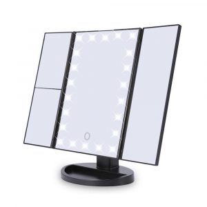 Tri-Fold Makeup Mirror Vanity Mirror with LED Lights