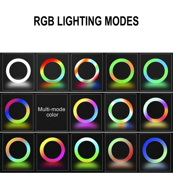 26cm RGB LED Selfie Ring Fill Light with Tripod_3