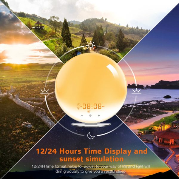 Creative Digital Alarm Clock Sunset and Sunlight Simulator Clock_12