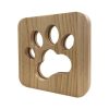 USB Plugged-in Wooden Dag Paw Print LED Night Decorative Lamp_0