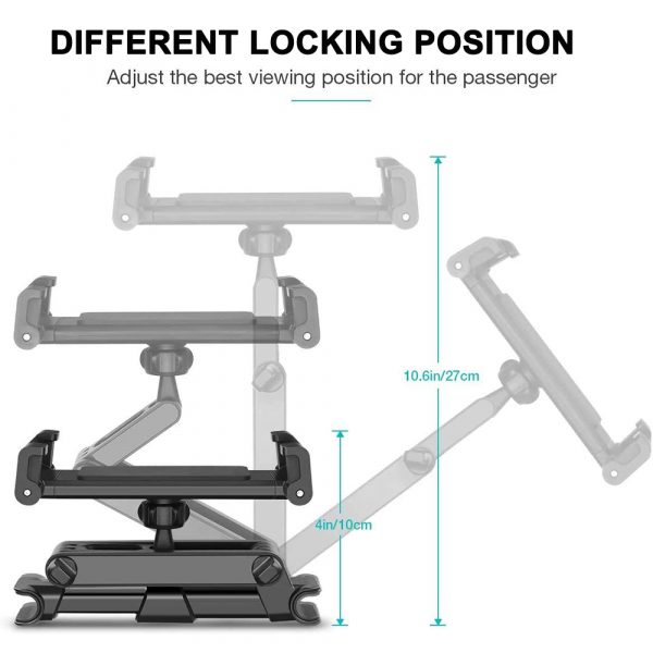 Universal Adjustable Angle Car Headrest Mobile Phone and Device Holder_5