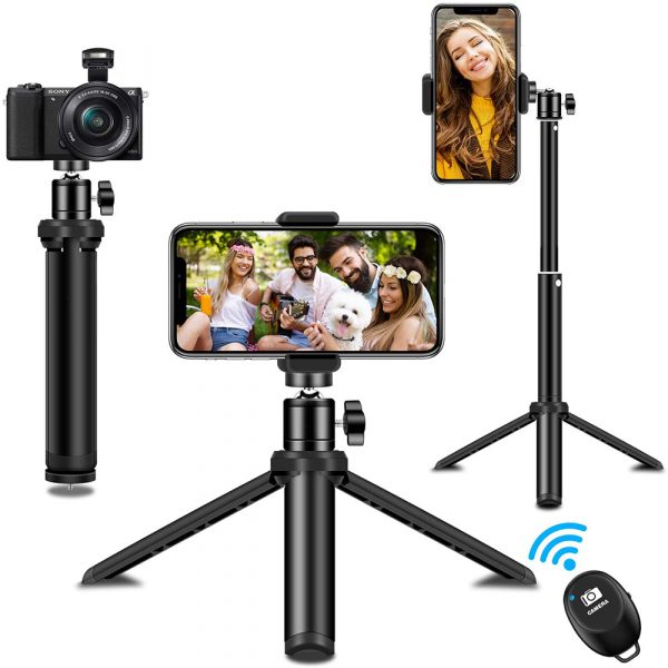 2-in-1 Remote Shutter Mini Tripod and Selfie Stick for Smartphones_1