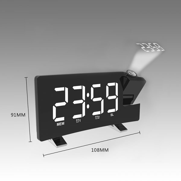 Projector FM Radio LED Display Alarm Clock_8
