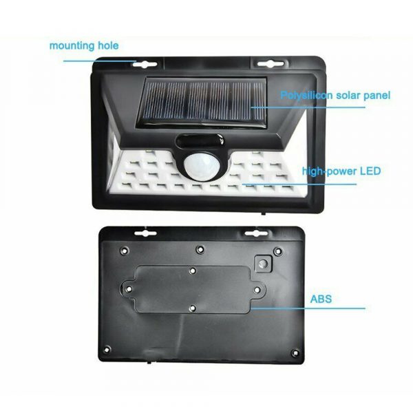 Solar Powered 32LED Body Induction Motion Sensor Outdoor Wall Light_9