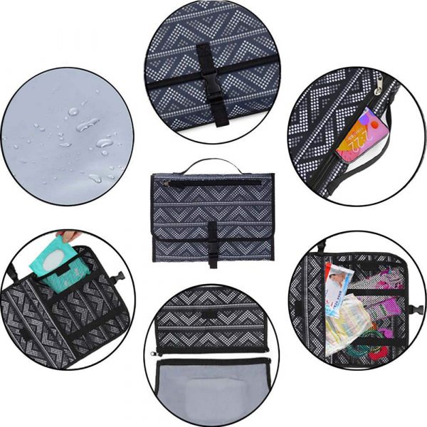 Portable Diaper Changing Pad Nappy Changing Detachable Clutch_6
