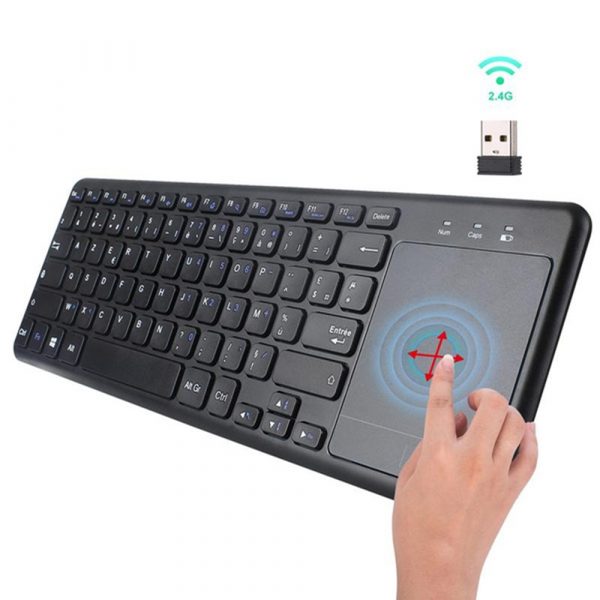 78 Keys 2.4G Wireless Mini Touch Keyboard with Touchpad and Mouse Pad_1