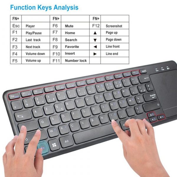 78 Keys 2.4G Wireless Mini Touch Keyboard with Touchpad and Mouse Pad_13