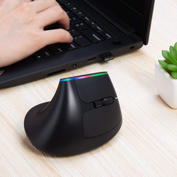 2.4G Wireless Vertical Ergonomic Optical Mouse with Receiver_2