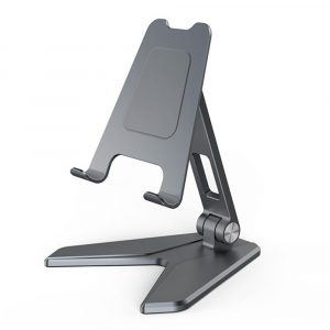 Metal Foldable Tablet Tabletop Vertical Stand with Adjustable Angle