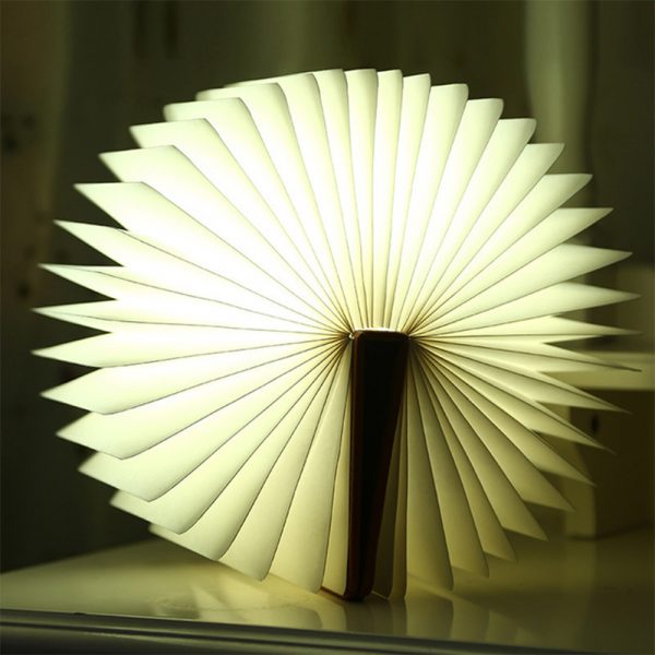USB Rechargeable 3 Colors 3D Creative Foldable LED Book Night Light_2