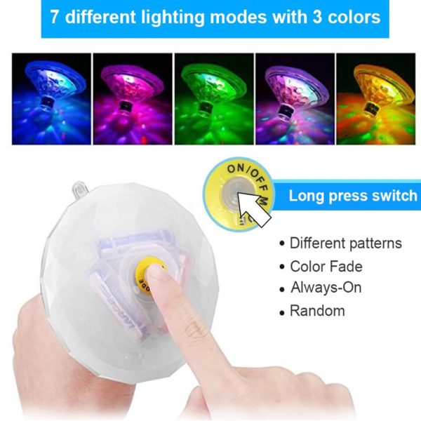 Floating Underwater RGB LED Light for Swimming Pool Bath Tubs_7