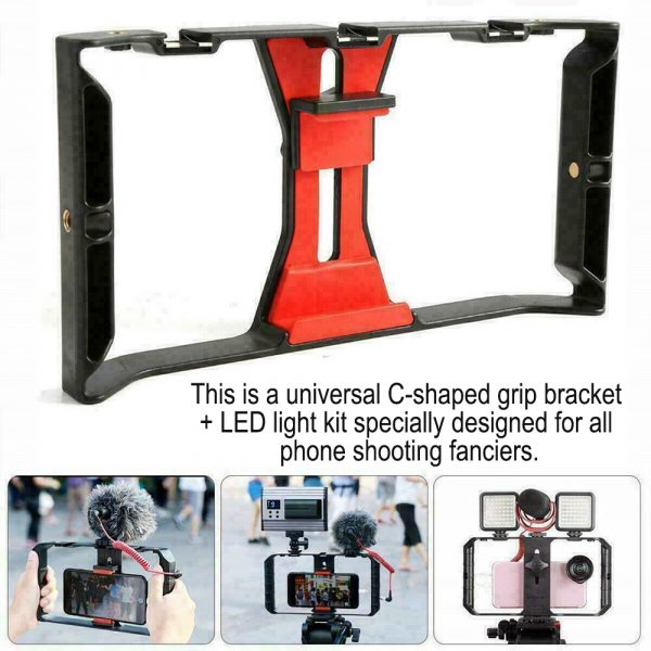 Professional Smartphone Photography Cage Rig Video Stabilizer Grip_5