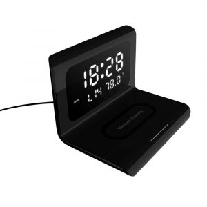 2-in-1 Multifunctional Digital Clock and Fast Charging Wireless Charger