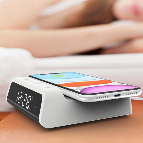 Digital Alarm Clock with Wireless Charging Pad for QI Devices_14
