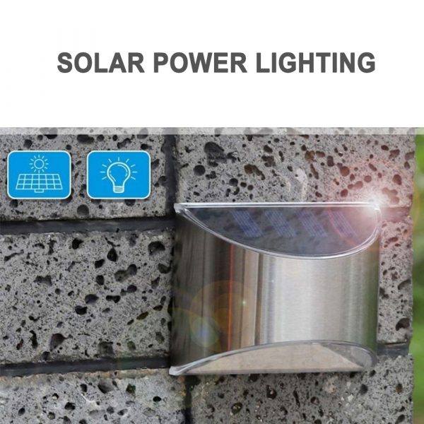 2 Packs Solar Powered Outdoor Wall Lamp Garden Step Light_10