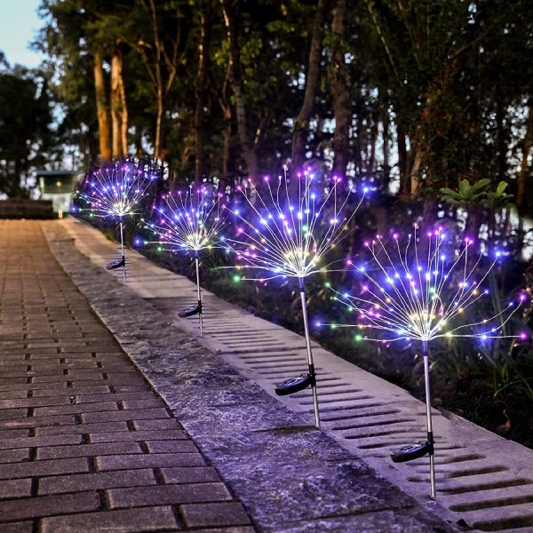 120 LED Solar Powered Outdoor Sparkling Fireworks LED Lights_17